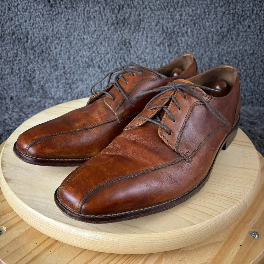 Cole Haan Giraldo II Bike Toe Derby Mens 12 Brown Brogue Oxford Dress Shoe Grand